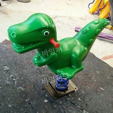 유치원 놀이터 어린이집 야외 공원 목마 그네 시소 어린이 장난감 완구 승용 균형 감각 교육, 유백색 작은 공룡 바위