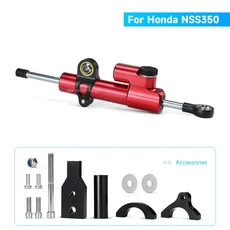 Forza350 오토바이 안정기 스티어링 350 NSS NSS350 조정 가능한 댐퍼 지원을위한 충격 방지 브래킷 마운트, 04 A Set Red, 04 A Set Red