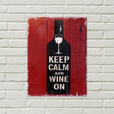 더웨스트 고급형 빈티지 우드 페인팅 액자 맥주 와인 그림 모음, 10. 와인온 (30X40)(cm)