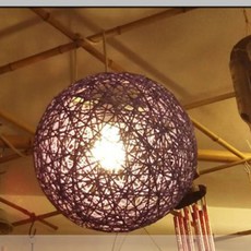 【自然屋精品】 天然麻線燈球 手工麻線燈球 天然麻線燈球罩 麻繩燈罩 (彩色-40cm 50cm), 咖啡色, 1個
