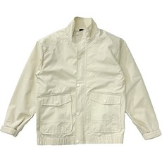 【CY】 7400 風衣工裝 防風 防潑水 立領 薄夾克 秋冬 縮口 魔鬼氈袖口, 杏色,2XL, 1個