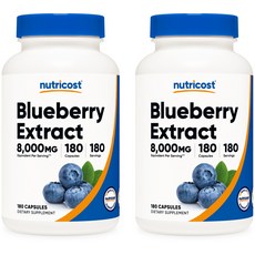 뉴트리코스트 블루베리 추출물 캡슐, 180정, 2개