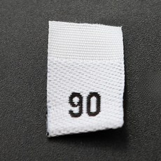 의류 사이즈 라벨 숫자 문자 패브릭 태그 식별 액세서리용, 1개, 18. 90-(흰색) 이중 브로케이드 코드 마크 약 2