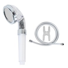 HOME DAUM 暴雨水壓3段式安全過濾花灑+防垢管式PVC 1.5m花灑軟管套組, 1套