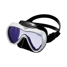 GULL VADER Mask UV420 日製頂級矽膠潛水面鏡 多色可選 潛水面鏡, 銀白 (黑色裙邊)