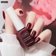 DFMEI 水性美甲免烤可撕拉甲油持久透明快乾無味道護甲指甲油, 1個, 28#車釐子色:正常規格