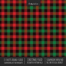 Christmas Plaid Scrapbook Paper Pad 8x8 Scrapbooking Kit for Cardmaking Gifts DIY Crafts Printmaki... Paperback, Crafty as Ever, English, 9781636571737