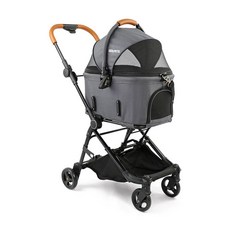 Gen7Pets 4合1 寵物推車 寵物提籃 狗推車 貓推車 旅行寵物座椅, 無懼冒險灰色