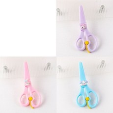 學生用剪刀手工剪刀 兒童安全小剪刀手幼稚園寶寶剪紙刀小學生美術課美工剪刀不傷手, 1個, 3件組【小狗+小美美+小庫】