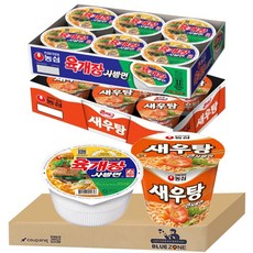 블루존 새우탕 큰컵 115g (6입)+ 육개장사발면 86g (6입)
