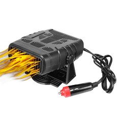 120W 자동차 히터 DC 12V 휴대용 에어 디프로스터 및 디포거 360° 조절 가능한 통풍구 빠른 앞유리 분리를 위한 2단 스피드 팬 차량 SUV 트럭용 공기 청정, 120W 자동차 히터, DC 12V 휴대용 에어 디프로