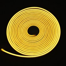 LED바 네온 플렉시블 IP65방수 줄조명 1롤 5M - 간접 면발광 인테리어 무드등 카페 매장, 웜화이트, 1개