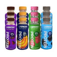 랩노쉬 프로틴 350ml 4종 12개(카카오x3 +바나나x3 +딸기x3 +쿠앤쿠x3)