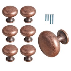 Goo-Ki 서랍장 손잡이 아연합금가구손잡이 서랍 문고리, 6개, AC-앤티크 레드 구리