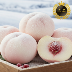 [겨울복숭아] 함박눈보며 먹는 대설백도 당도보장brix, 1박스, 정품1kg (4~5과)