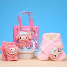 幼兒園生日禮物兒童毛絨圍巾可定製送學生畢業元旦獎品實用伴手禮Doly