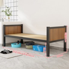어른2층침대 벙커 창고 기숙사 수납 공간활용 블랙 철제침대 책장, 26 싱글침대 100 200cm
