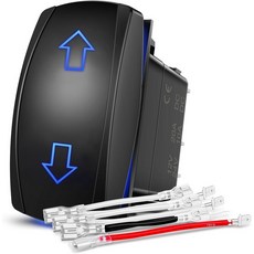 Nilight Arrows 모터 극성 반전 순간 로커 스위치 DPDT 20A 12V 24V 7PIN 켜짐 꺼짐켜짐 토글 와이어 업 카링 카링용 보트 트럭 선형 액추에이터 트레일러용, ARROWS 7PIN Red