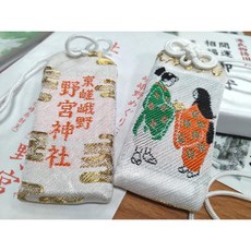日本京都野宮神社御守 - 源氏物語良緣守、幸福守、子寶安產御守，全新守護, 源氏物語 良緣守(白線)