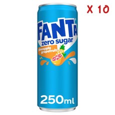 환타 제로 파인애플 그레이프후르츠, 10개, 250ml