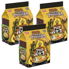 닛신 치킨 라멘 아쿠마노 바타코 중독적인 버터 콘 쇼유 맛 3개입 270g, 3개