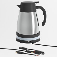 Aiiyya 차량용 전기포트304 스테인리스 12v24v 차량용 스마트 텀블러 커피포트 차량용포트 카포트 보온병 여행용 화물차 대형차 트럭 자동차 주전자 차박용품 1200ml, 원색, 24V