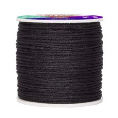 Mandala Crafts 1mm 블랙 블라인드 스트링 리프트 쉐이드 코드 - 109야드 브레이드 나일론 코드 로마 쉐이드 커튼 및 수리 또는 교체용_164766