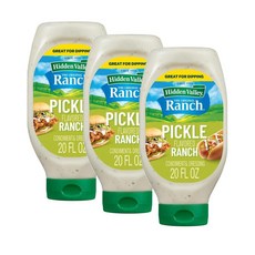 히든벨리 이지 스퀴즈 피클 플레이버 랜치 드레싱 Hidden Valley Pickle Flavored Ranch, 3개, 591ml