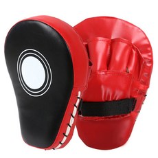 拳擊手靶 成人兒童散打拳靶，弧形泰拳靶子訓練器材, 1個, 黑紅配色（單衹）