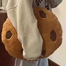 쿠키 모양 푹신한 쿠션 방석 사무실 쿠션 쿠키 쿠션, 28cm 쿠키 베이지