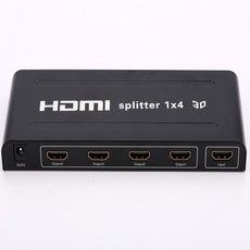 HDMI分配器一分四 1進4出高清顯示分配器 4K同步顯示 螢幕擴展, 1個