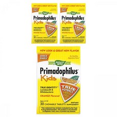 Nature's Way 然萃維 孩童益生菌口嚼錠 柳橙口味, 30顆, 3盒