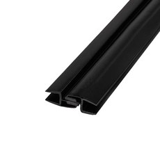 (재단가능) 블랙 자석 샤워부스 프로파일 유리쫄대(8mm용) 2.4M _욕실 화장실 물튐방지 유리문 하부 부속 욕실부속 샤워부스부속 바람 물 막이 물받이, 1개