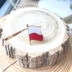 아트박스/로고마크 휘날리는 폴란드 국기 뱃지