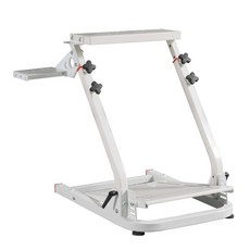 레이싱휠거치대 운전 핸들 브레이크 시뮬레이터 브래킷, 1개, 화이트 스탠드 기어있음, 기본 색상