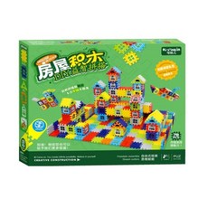 KOONEIR立體房屋積木組 DIY創意拼搭 可開窗設計 安全圓角 培養空間感, 1個
