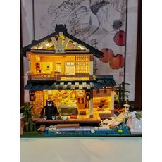 쿠마몬 일본식 주택 빌딩블록 조명, 1개, A. 쿠마몬의 일본식 주택 (조명포함)