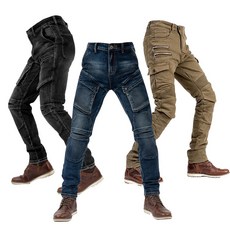 라이딩 진 바이크 팬츠 오토바이 라이더 청바지, SP-001 블랙