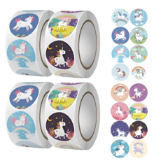 1000매입 2롤세트 유니콘 시리즈 스티커, 2세트, 혼합(S6188) 1000PCS