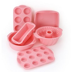 硅膠烤盤耐高溫6件套蛋糕模具烘焙套裝食品級甜甜圈模具, 1個