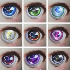 BJD 娃娃眼珠 26mm 30mm 12mm 14mm 多尺寸漸變色眼珠, 1個, J21,12毫米