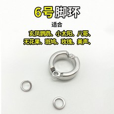 爆款下殺 鸚鵡腳鏈子小鳥腳環虎皮玄鳳牡丹腳圈牽引繩放飛繩子站架鳥鏈用品 VAcc, 1個, 6號單獨腳環