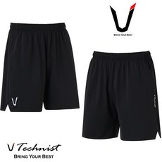 테크니스트 반바지 배드민턴 바지 여성 3부 남성 4부 팬츠 블랙 TNP6416BK