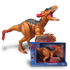 侏羅紀時代大號仿真恐龍玩具 暴虐叢林霸王龍 關節可動手辦模型套裝, 黃色火盜龍彩盒, 1個