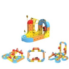 花太太 立體磁力軌道小火車, 1入組, 1個