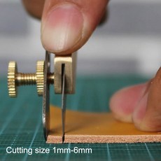 가죽 공예 도구 DIY 절개 커터 칼 블레이드가있는 트리밍 패치 워크 패브릭 스플리터, 1개