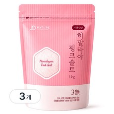 자연담은 히말라야 가는 핑크소금, 3개, 1kg