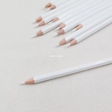 마미쏘잉/ 쵸크 펜슬 연필타입/ 프랑스자수 퀼트 원단용 수용성, 1개, 화이트