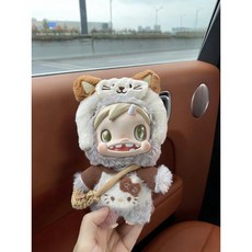 팝마트 폴라 몬스터 베이비 콜렉션 시리즈 인형 키링 인형옷 인형제외, 세트, 냥이 머리띠+브라운 KT 티셔츠+가방 세트