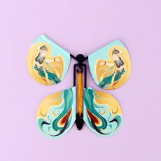 칼라동력나비(민트색 혼합)/고무동력 종이나비